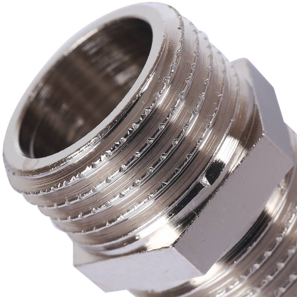 Ниппель резьбовой НР 1/2" x 1/2" никель TIEMME