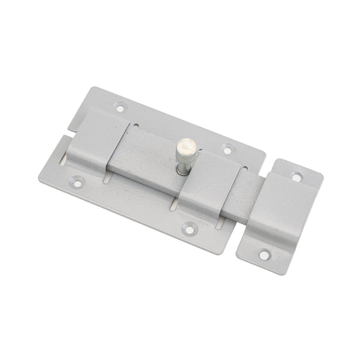 Засов дверной зд-02 плоский (серый металлик) (20) "секрет"