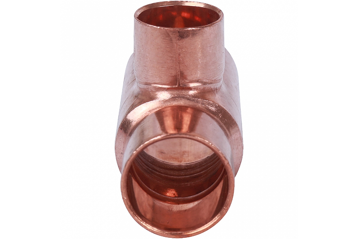 Тройник переходной 22х18х15 мм медный под пайку SANHA 15130221815