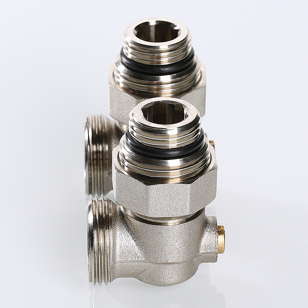 Узел угловой ВН 1/2" x 3/4" для нижнего подключения радиатора c комплектом адаптеров VALTEC
