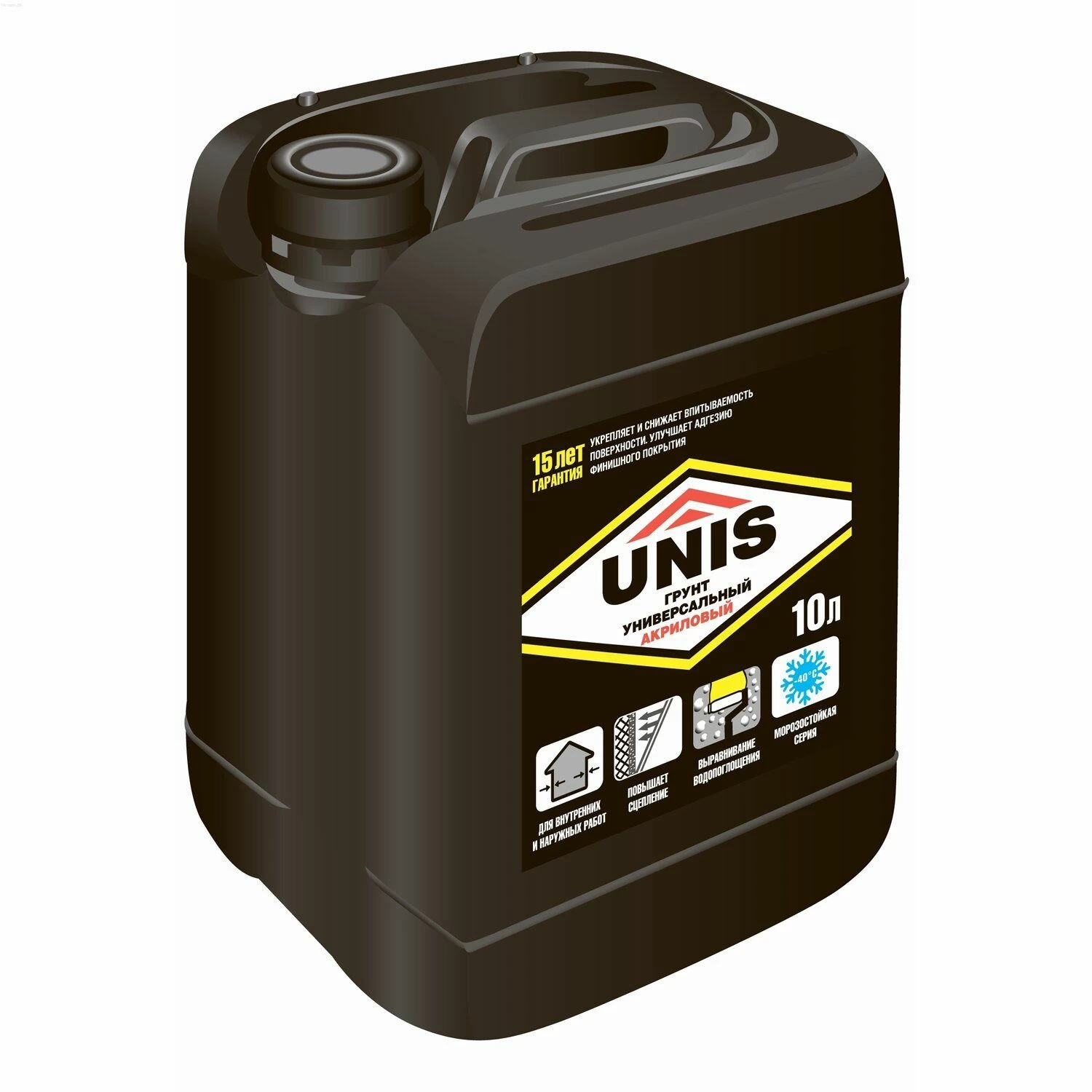 Грунтовка акриловая ЮНИС Грунт универсальный 10л