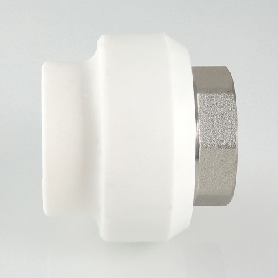Муфта под ключ 40 х 1" (ВР) полипропилен PP-R VALTEC белая