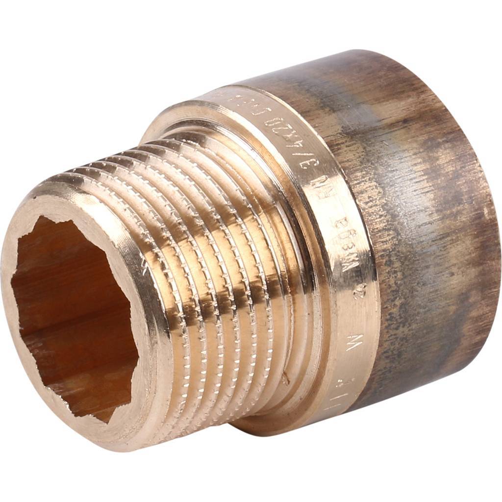 Удлинитель резьбовой 3/4" x 20 мм ВН бронза VIEGA (355029)