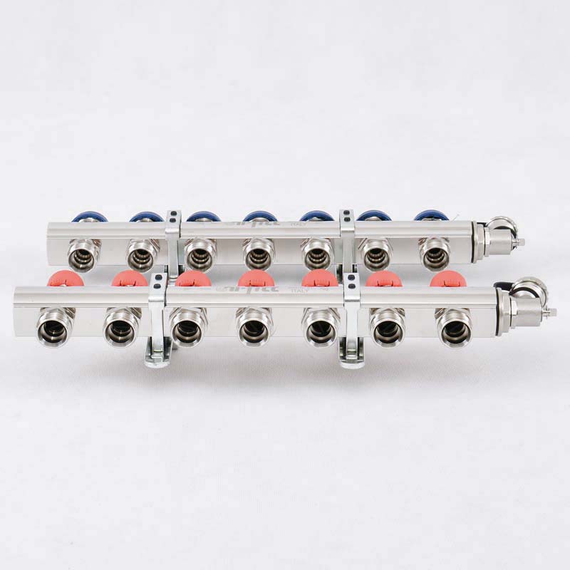 Колл. группа UNI-FITT 1"x3/4" ЕК 7 выходов с регулировочными и термостатическими вентилями