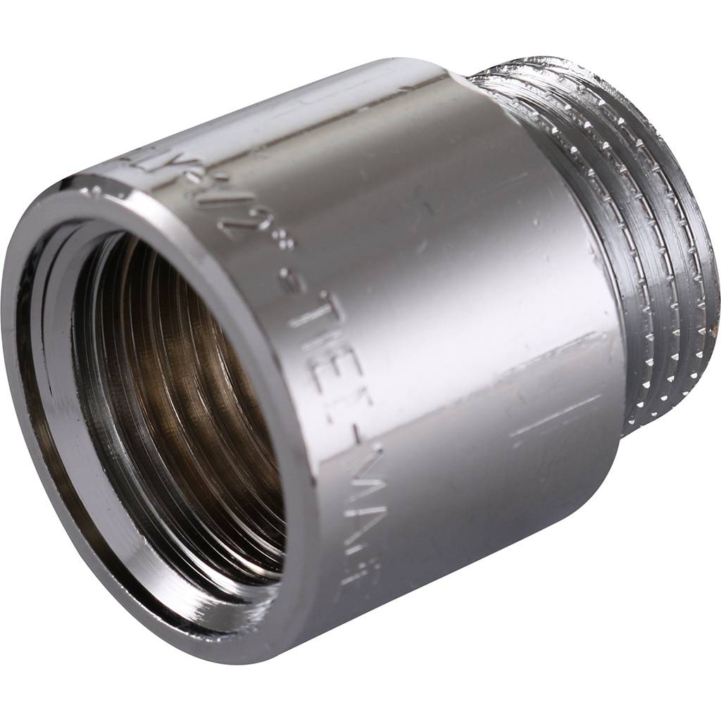 Удлинитель резьбовой 1/2" x 20 мм НР-ВР хромированный TIEMME