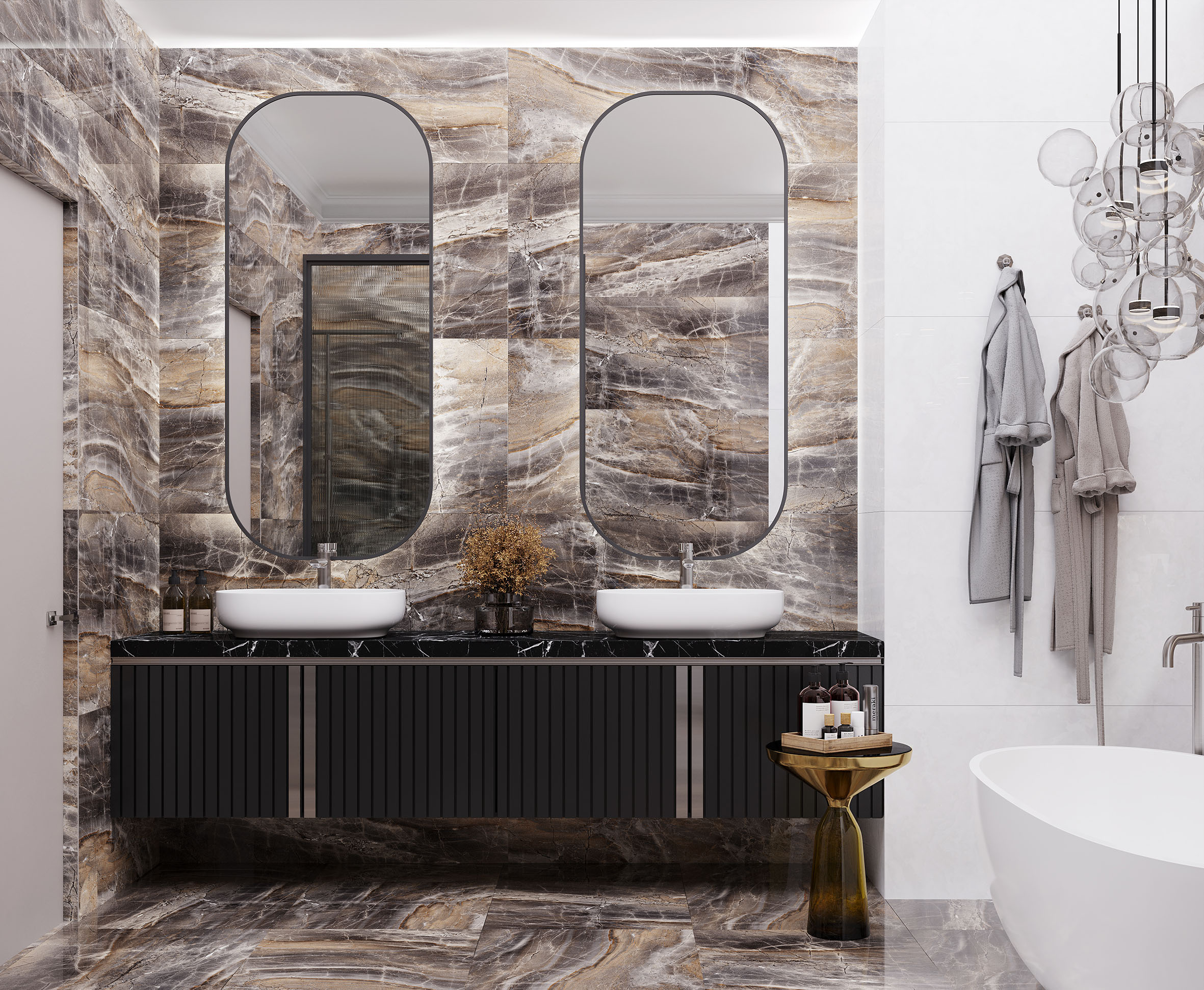 Electra brown керамогранит полированный 60x120