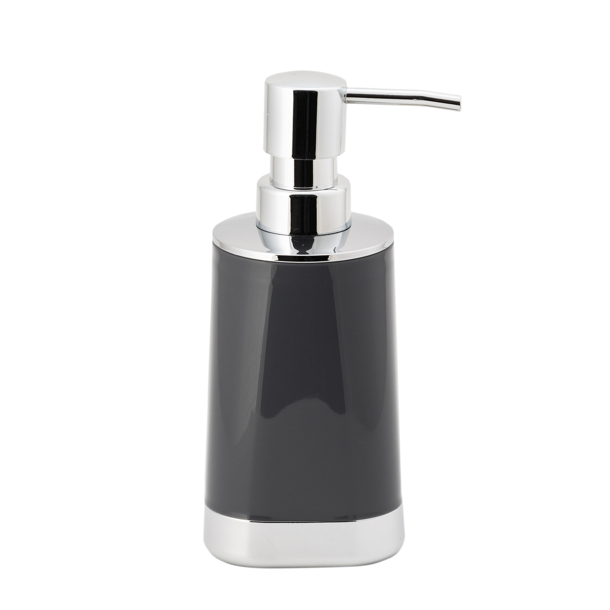 Дозатор для жидкого мыла "gloss" пласт. (темно-серый) (1/12) "аквадекор" attp-1901dg-01