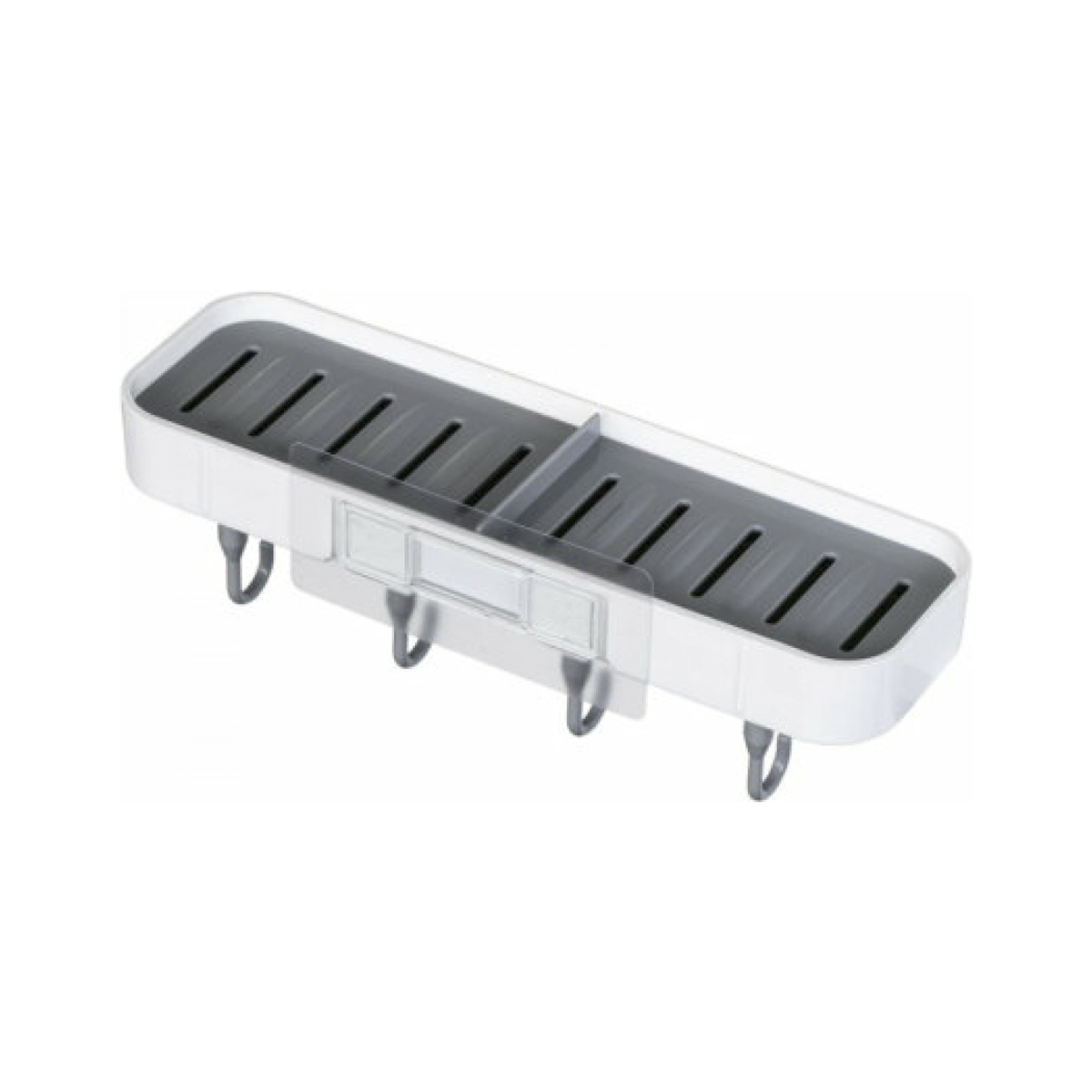 Полка для ванной "escape" 28 см с крючками, пласт. (1/48) "swensa" brw-88001