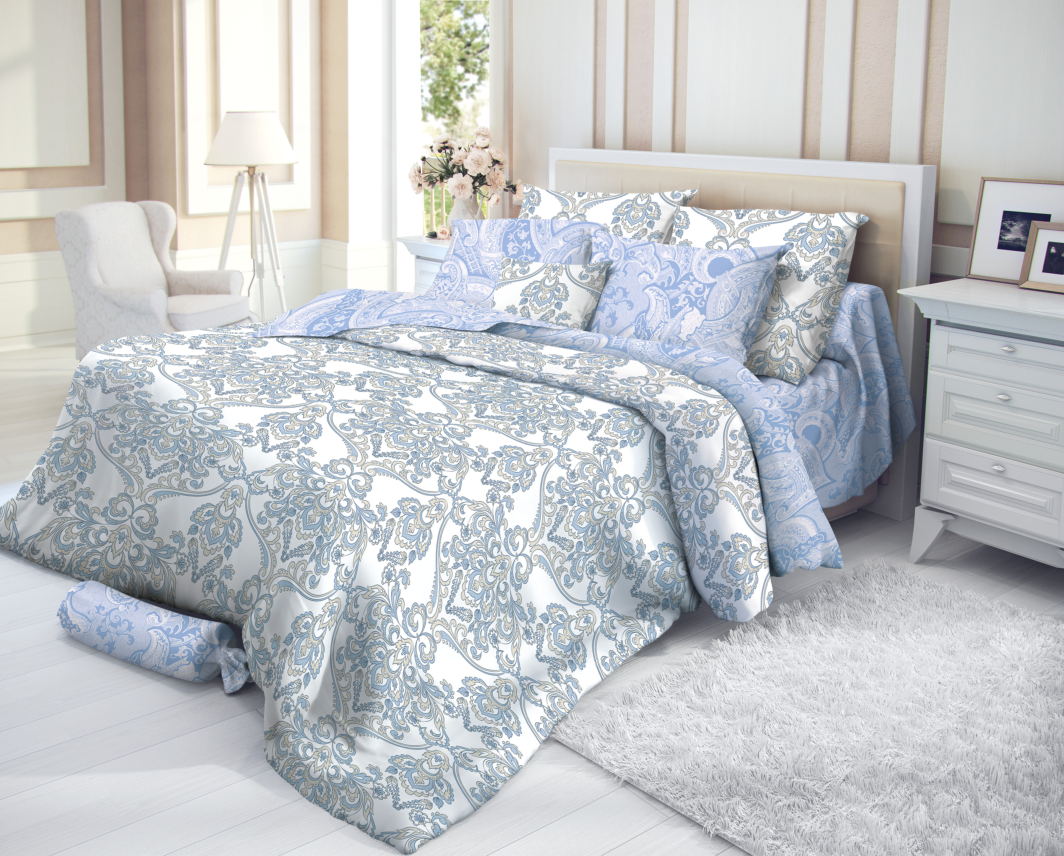 Постельное белье "verossa" manisa 1,5 сп. (сатин) (1)