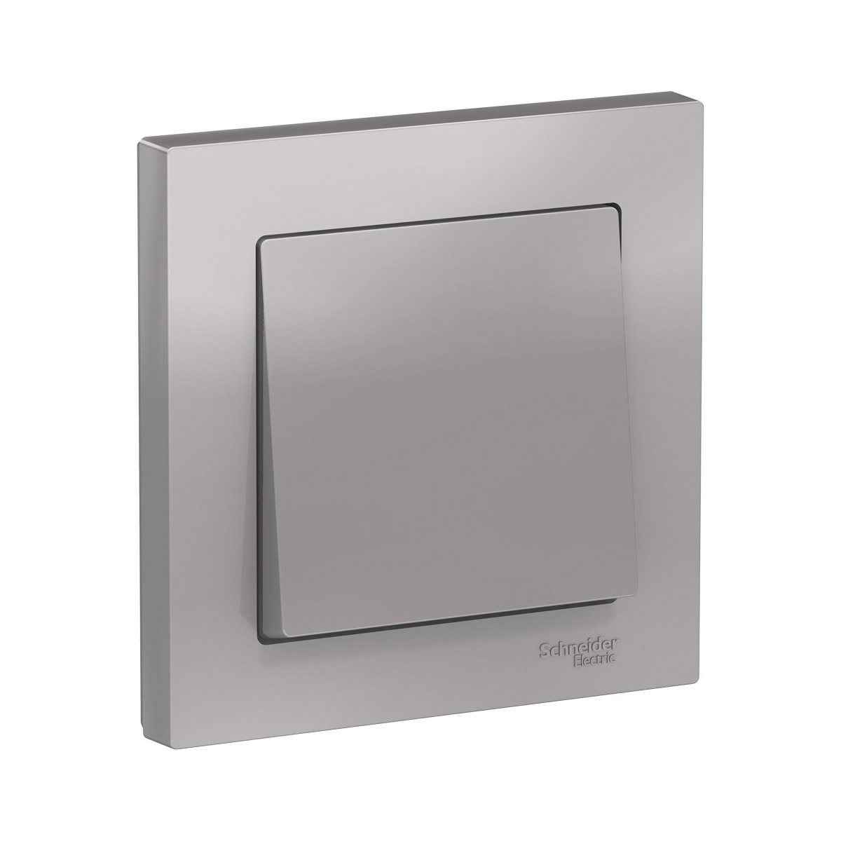 Выключатель "atlasdesign" 1 кл. 10а, алюминий (1/10/60) "schneider"