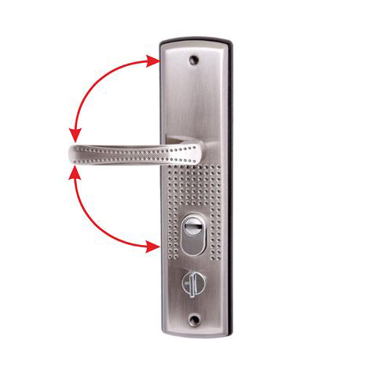 Ручка дверная на планке рн-а222-l для китайских метал. дверей, левая, мат. никель (1/12) "аллюр"