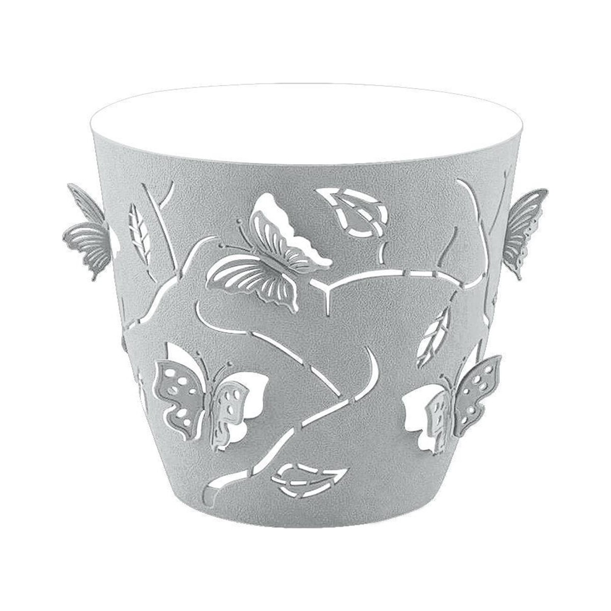 Горшок для цветов "batterflies" d 115 мм/0,7 л (серый шторм) (1/20) "plast team" pt401110025