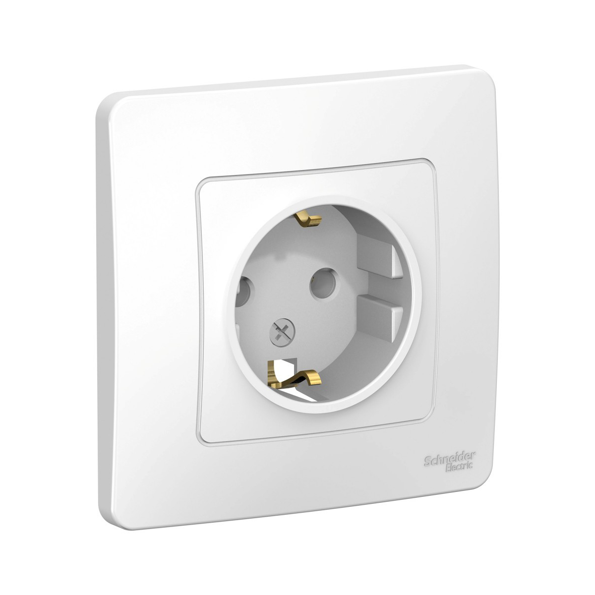Розетка "blanca" 1 местн. с заземл. 16а, белый (1/10/60) "schneider"
