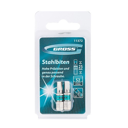 Набор бит SL5 х 25, сталь S2, 2 шт. Gross (11372)