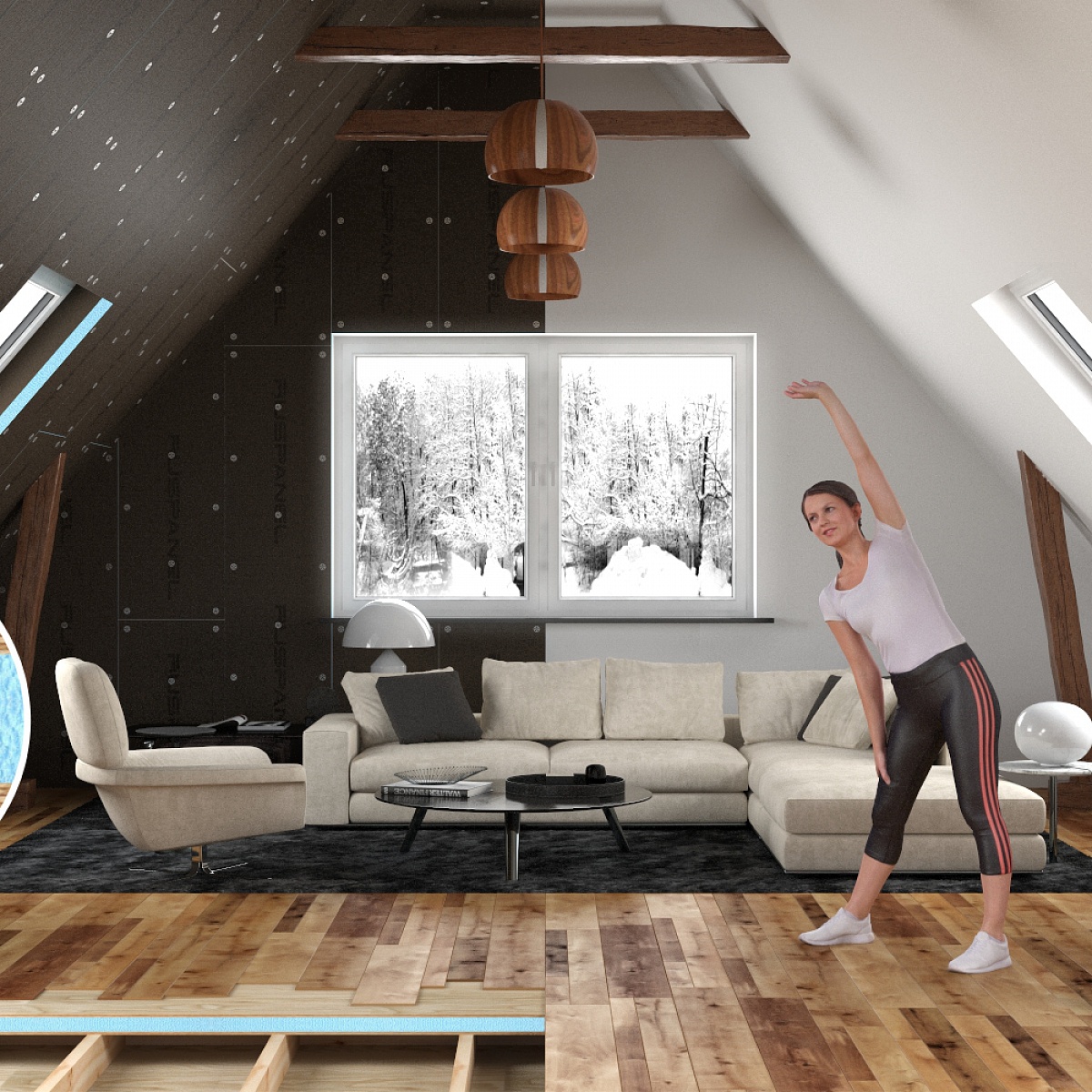 Панели из пенополистирола с кромкой и армирующим слоем с двух сторон Руспанель - Ruspanel BASIC двухсторонняя кромка шип паз 80 Рпг 2 Styrofoam Dow Rpg 2 Дл 2500 Шр 600 Тол 80х1 Лх1.46 м2.