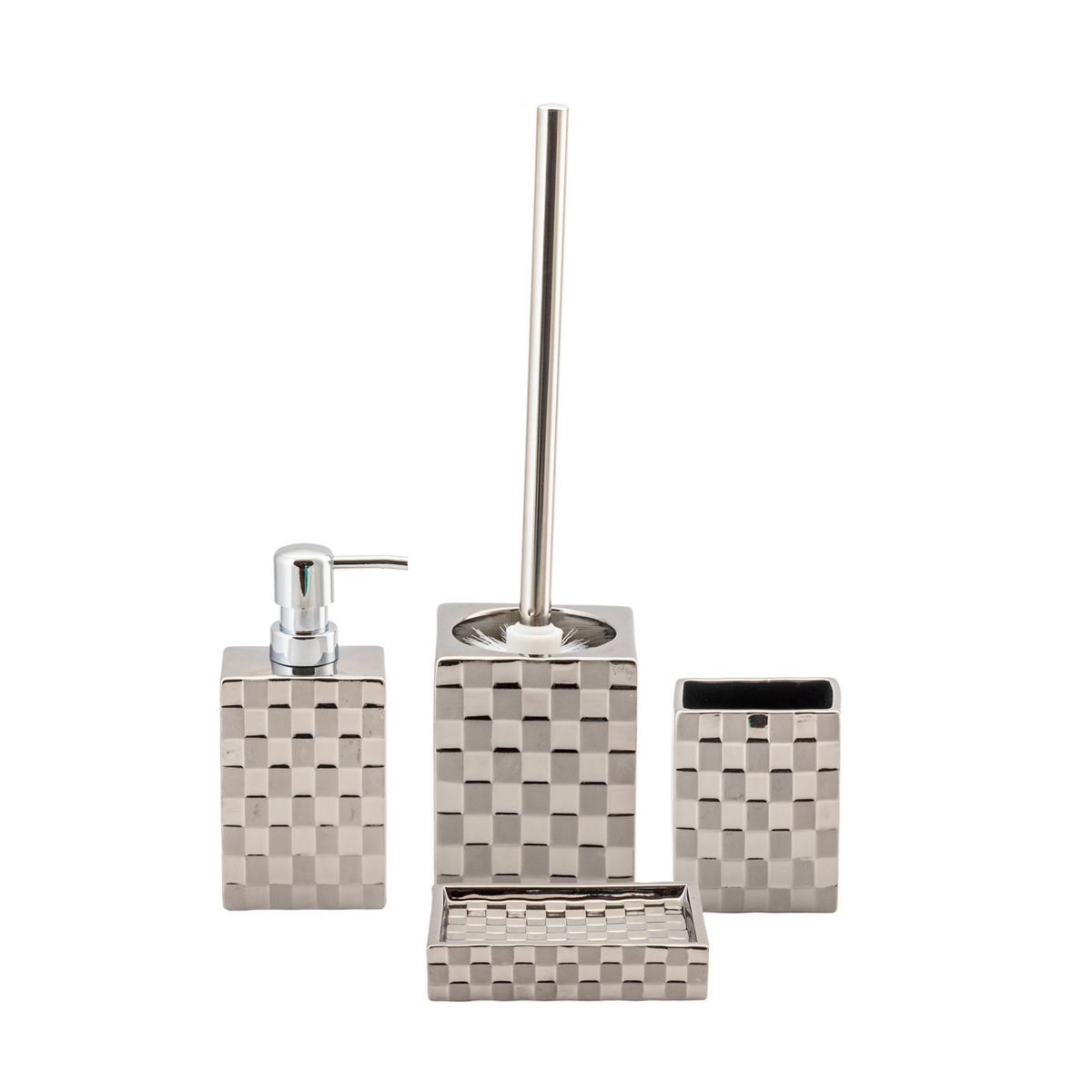 Дозатор для жидкого мыла "steel" керамика (серебристый) (1/36) "swensa" swtk-6030-a