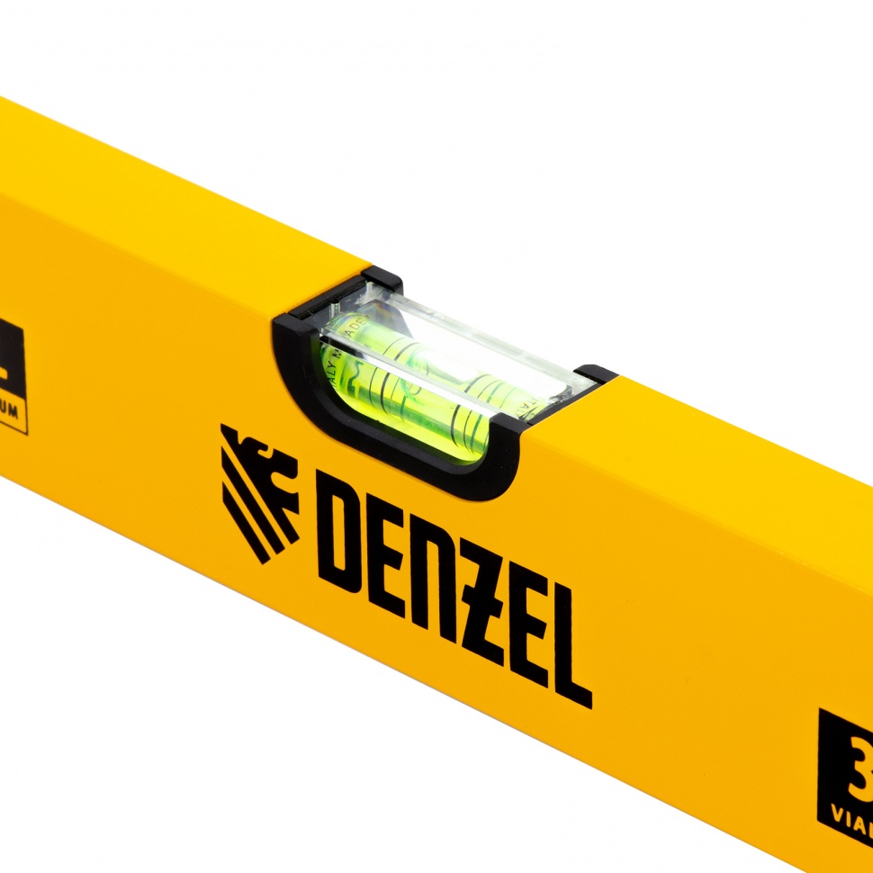 Уровень алюминиевый, 1000 мм, фрезерованный, 3 глазка Denzel (33683)