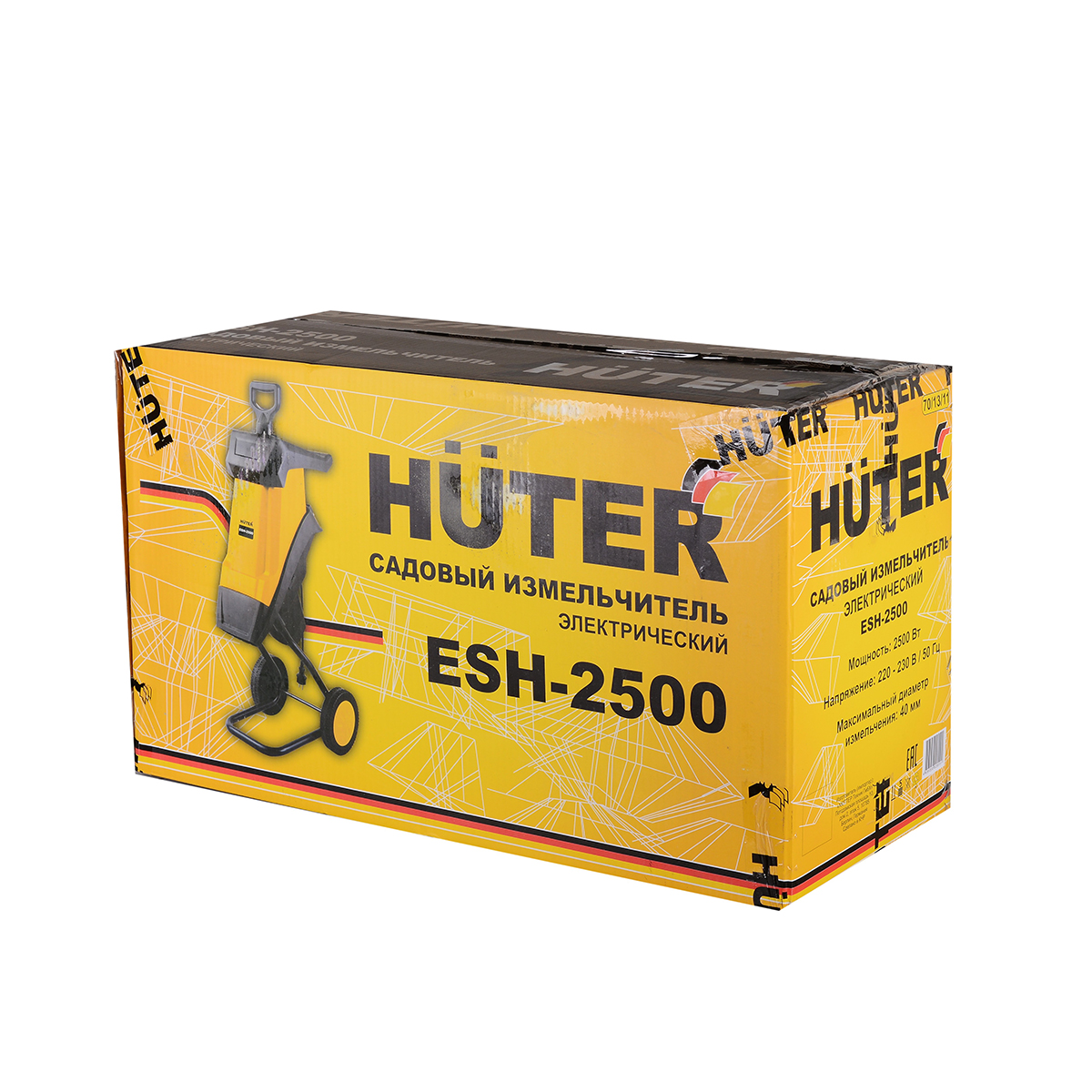 Измельчитель электрич. esh-2500  2500 вт для веток (1) "huter"