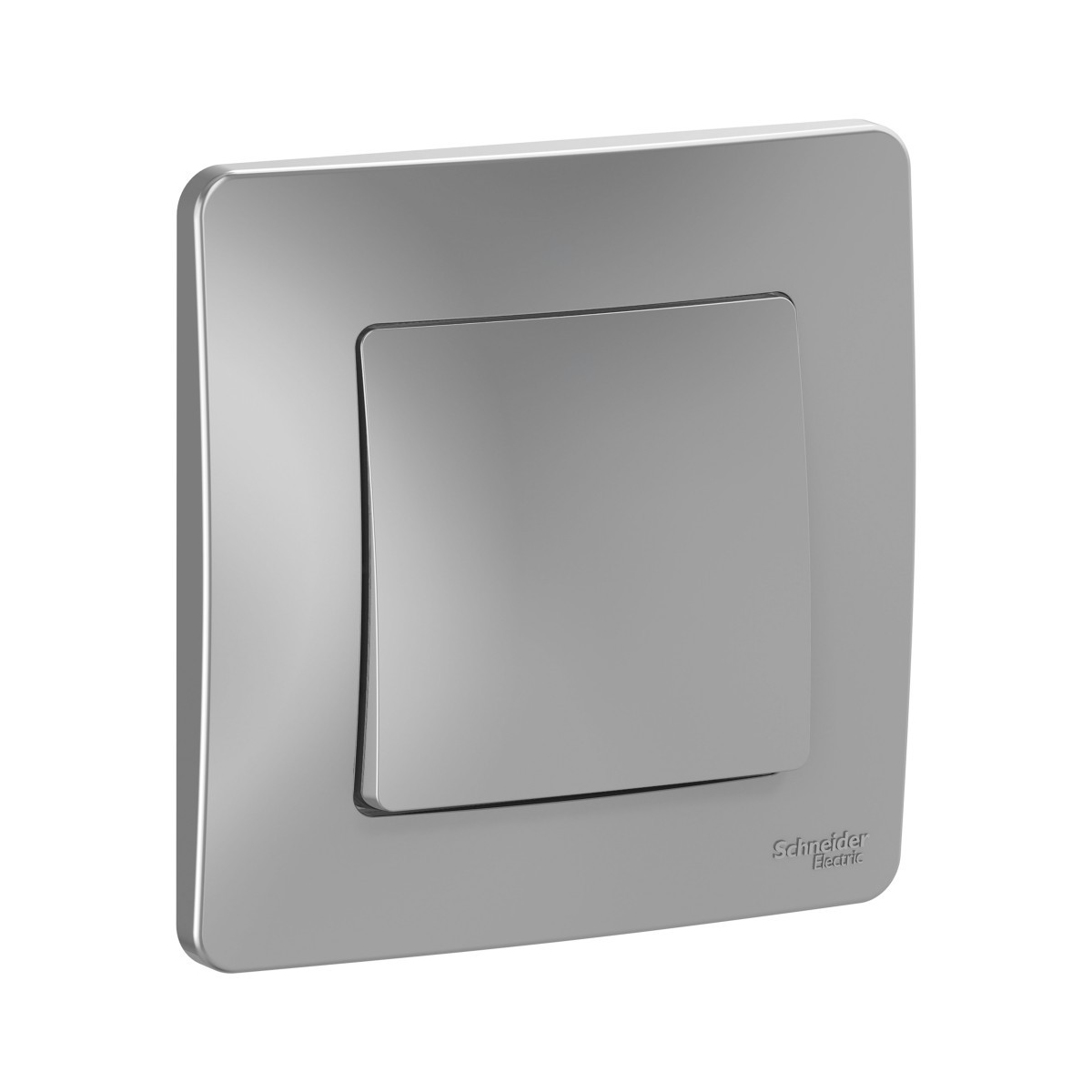 Выключатель "blanca" 1 кл. 10а, алюминий (1/10/20) "schneider"