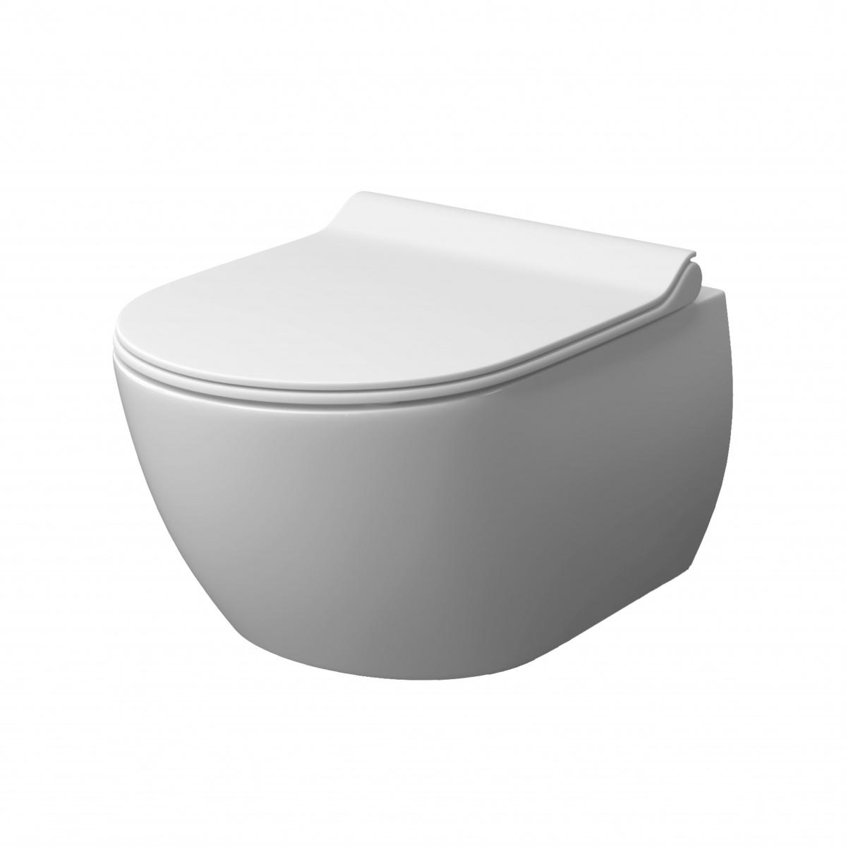 Унитаз консольный керам. c креплением LAPARET Accord с сиденьем микролифт белый с1 41x40