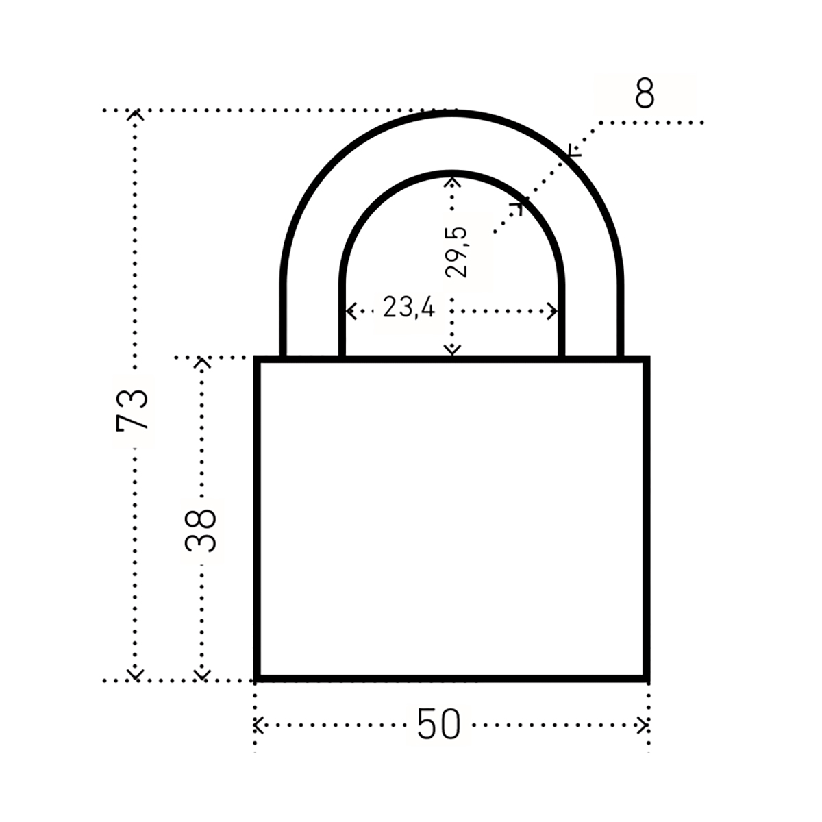 Замок навесной вс2с-501 9 мм (3 ключа) (1/6/48) "аллюр"