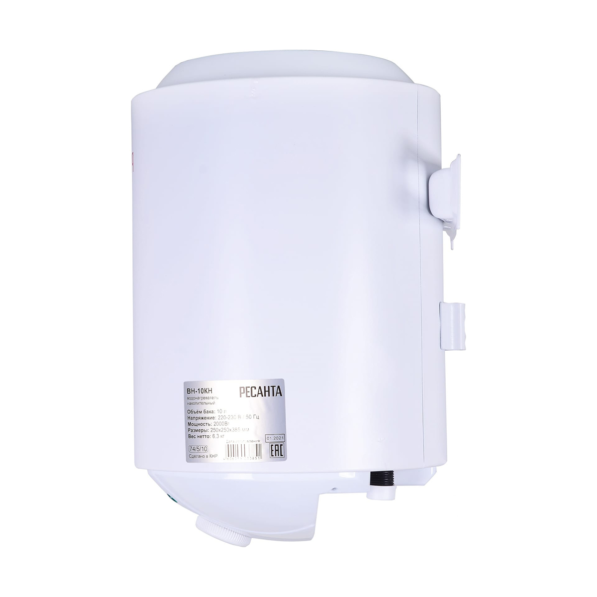 Водонагреватель накопительный вн-10кн 10 л, 2 квт (круглый) (1) "ресанта"