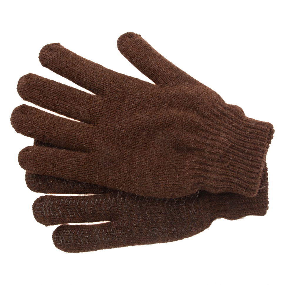 Перчатки трикотажные, двойные, верблюжья и овечья шерсть, ПВХ покрытие, Сибртех (68635)