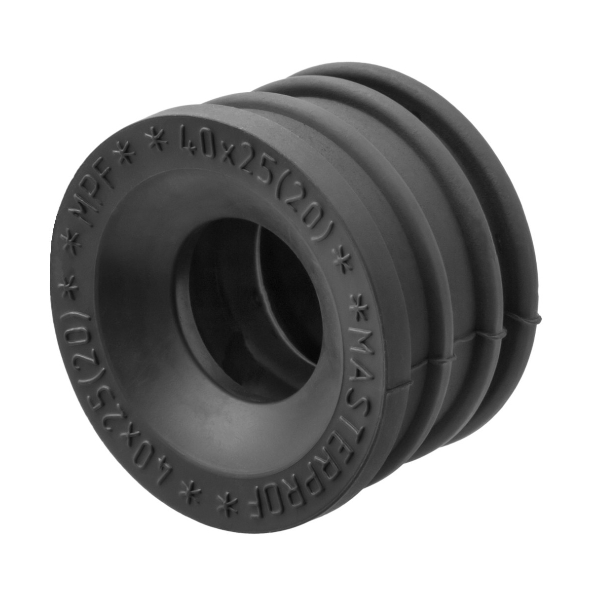 Манжета для канализации тэп d=40 х 25 мм (черная) (20/400) "masterprof"