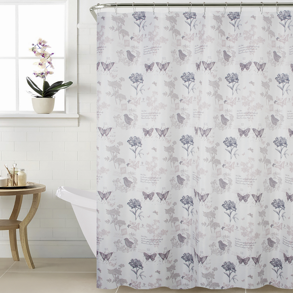 Штора для ванной 180*200 см (полиэстер) "ode" (1/20) "swensa" swc-90-67