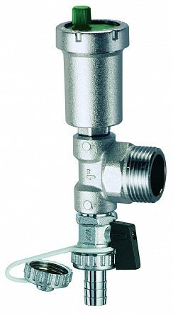 Концевик FAR для коллектора 3/4" НР с краном и воздухоотводчиком