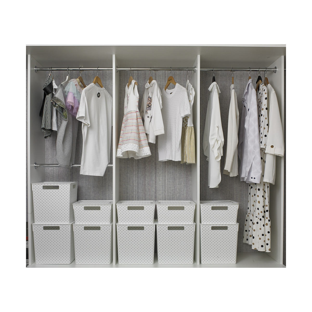 Корзина для хранения с крышкой "береста" 11 л  29,4*29,4*15,1 см (белая) (1/17) "виолет"