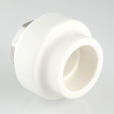 Муфта под ключ 40 х 1" (ВР) полипропилен PP-R VALTEC белая