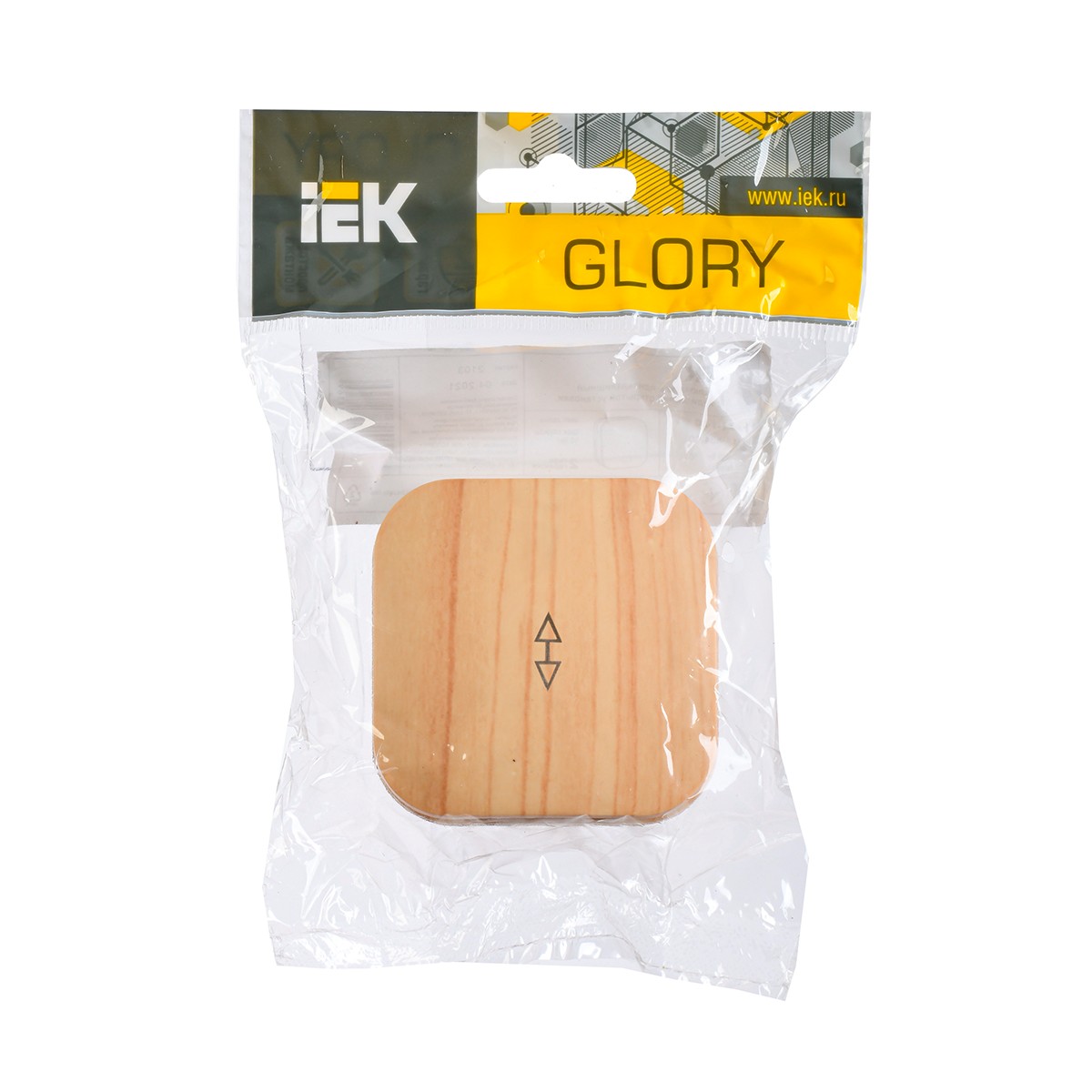 Выключатель открыт. уст. "glory" 1 кл. проходной всп10-1-0-хс, 10а, сосна (1/36/432) "iek"