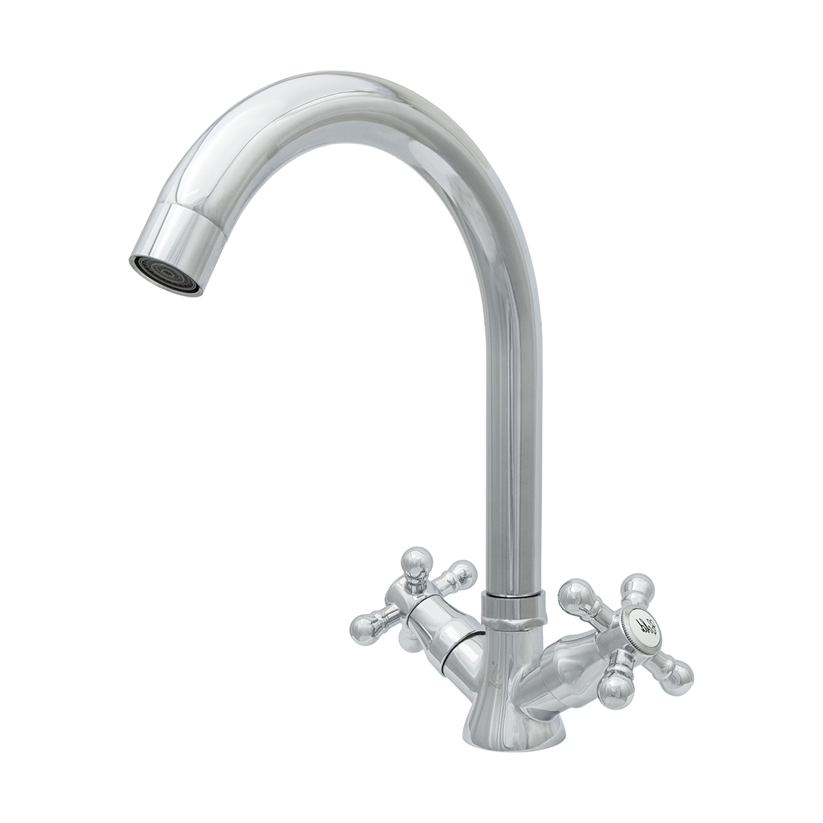 Смеситель для кухни "стандарт" цс-см 25ш к м_крест d24 елочка поворотный излив, двухвент. (1/10)