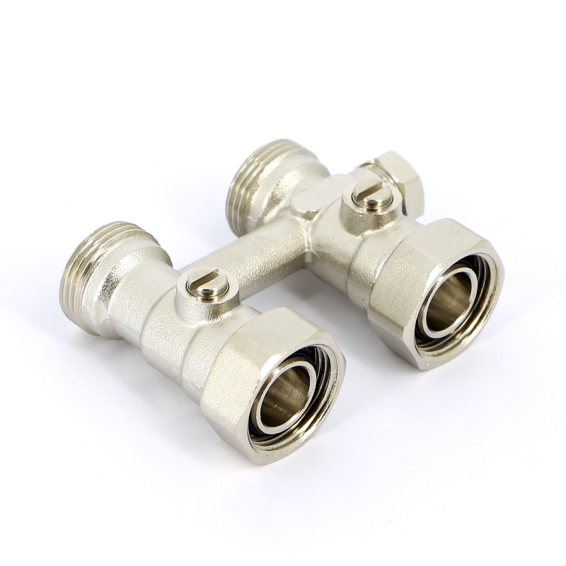 Узел прямой ВН 3/4" ЕК х 3/4" ЕК радиаторный со встроенными кранами и байпасом UNI-FITT