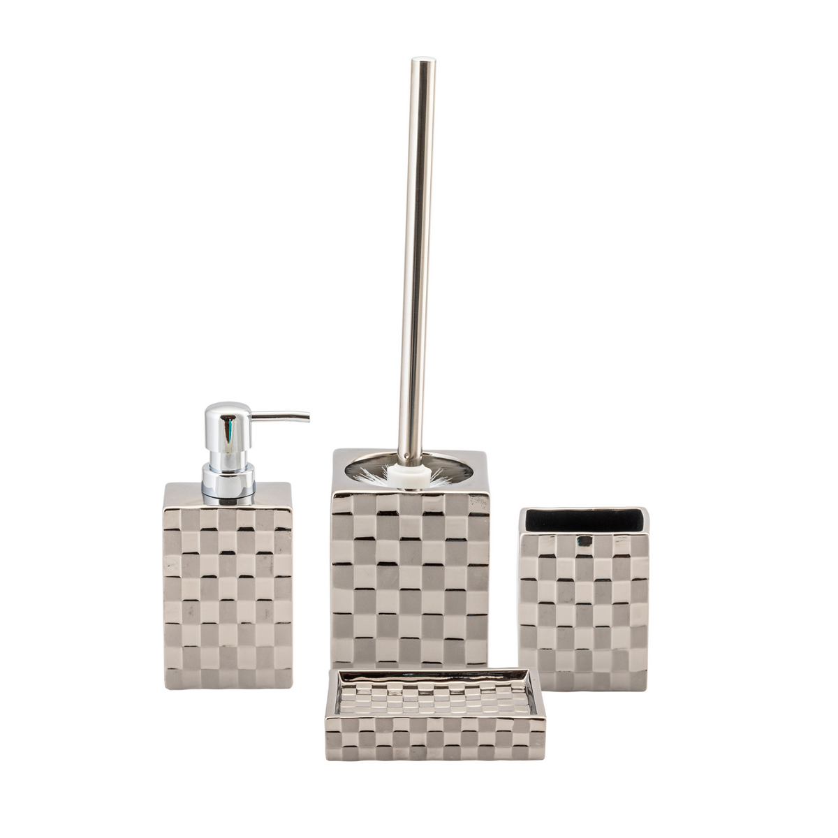 Мыльница "steel" керамика (серебристый) (1/36) "swensa" swtk-6030-d