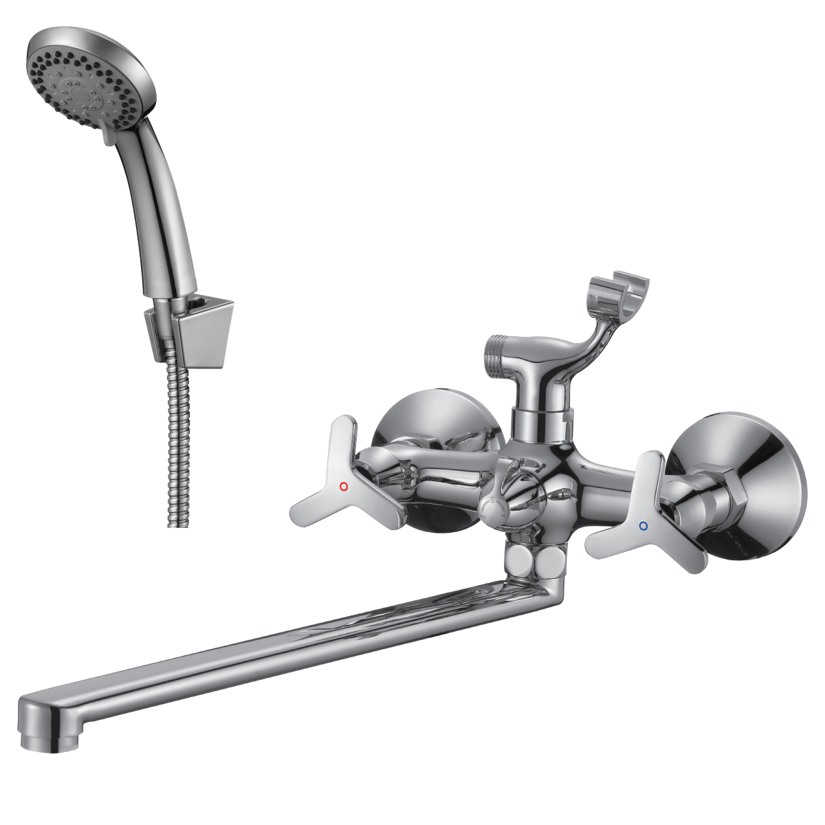 Смеситель для ванн  rs40-84  длинный плоский излив, двухвентильный (1/12) "rossinkа"