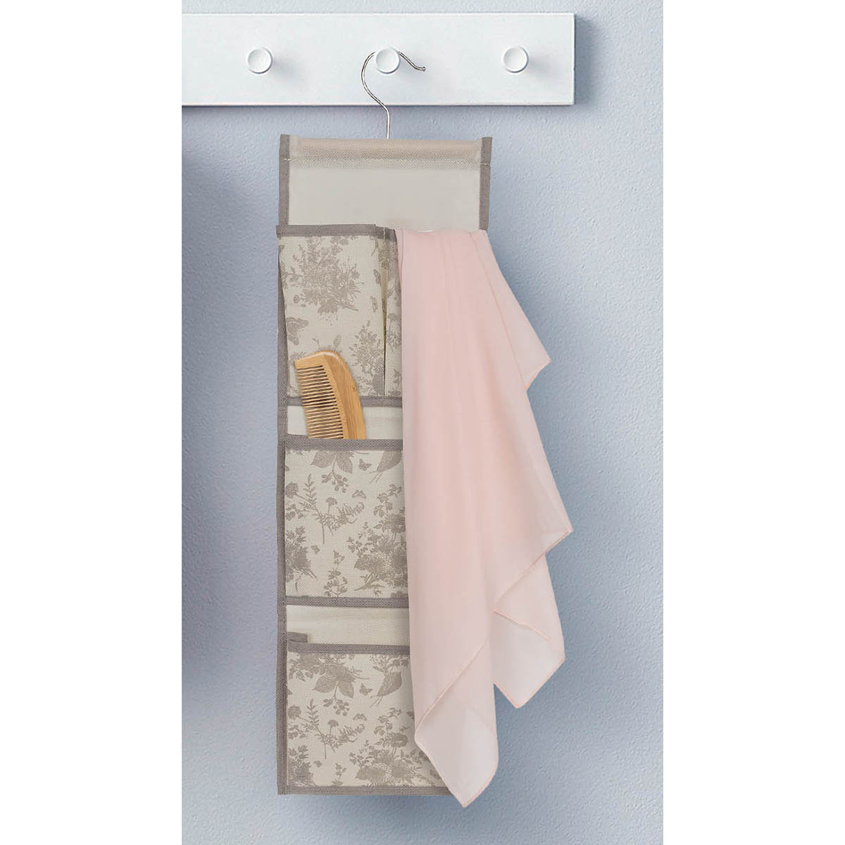 Органайзер для хранения "elegance" подвесной с крючком 18*60 см, 4 секции (1/64) "eg"