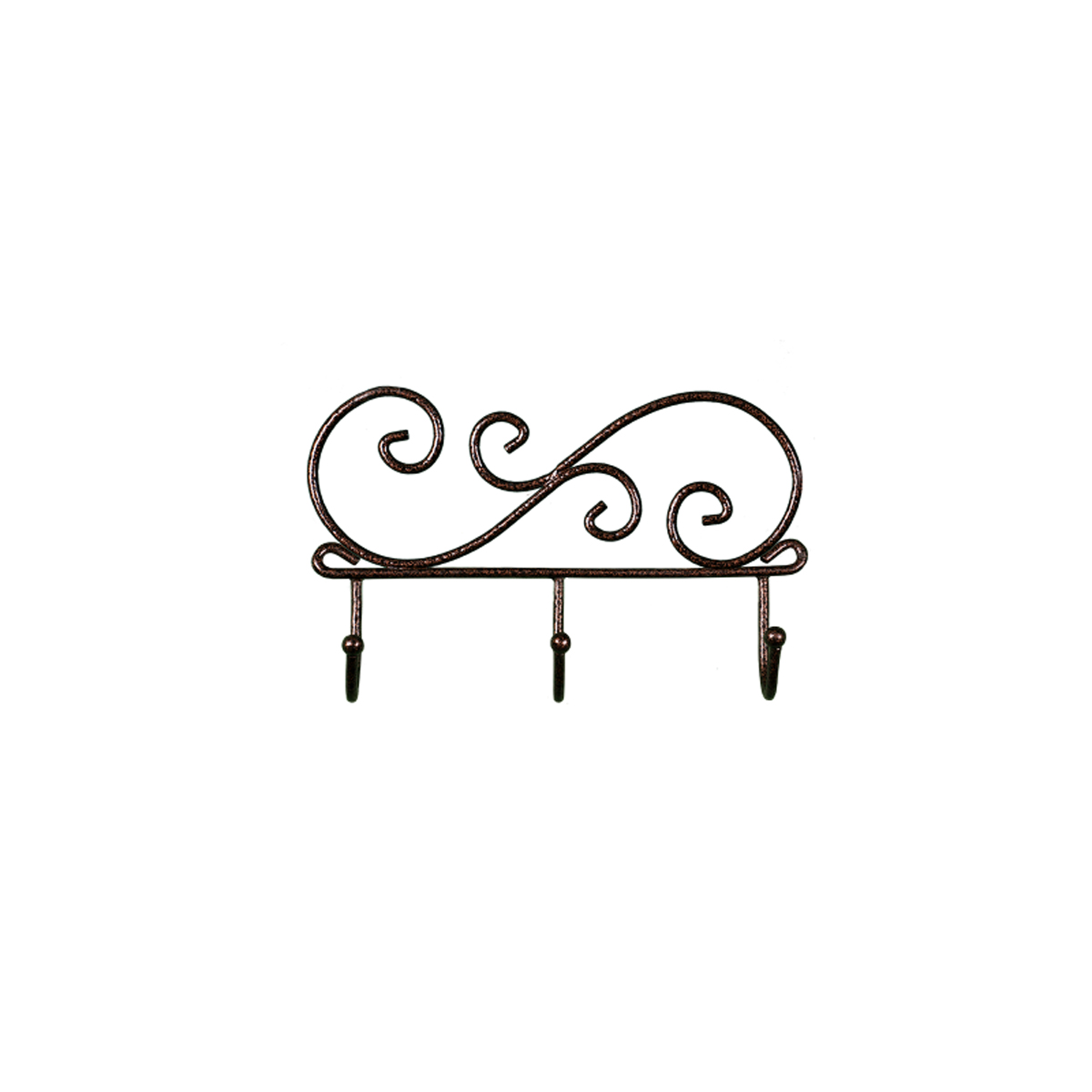 Вешалка настенная "кружева 3" (3 крючка) 200*40*130 мм  медный антик (1/10) вн 275 м