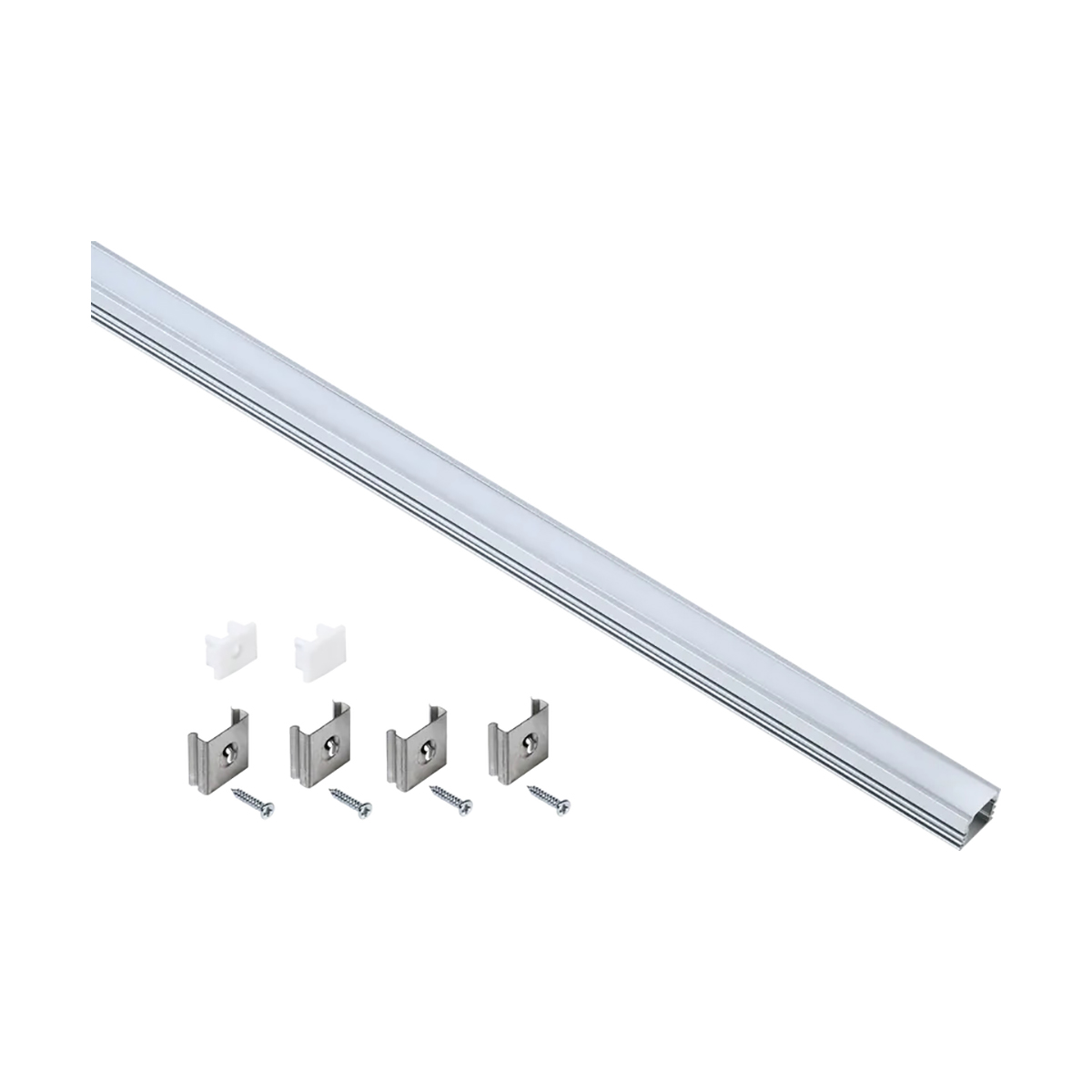 Профиль алюм. для светодиод. ленты 1712 наклад. прямоуг. 2 м с аксессуарами (опал) (1/40) "iek"