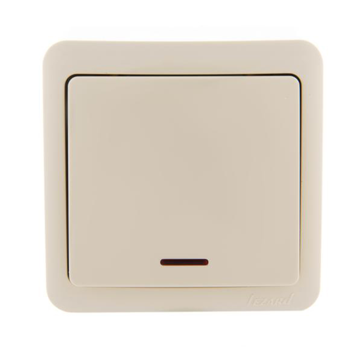 Выключатель открыт. уст. "viola" 1 кл. с индикатором, кремовый (1/12/144) "lezard" 751-0300-111