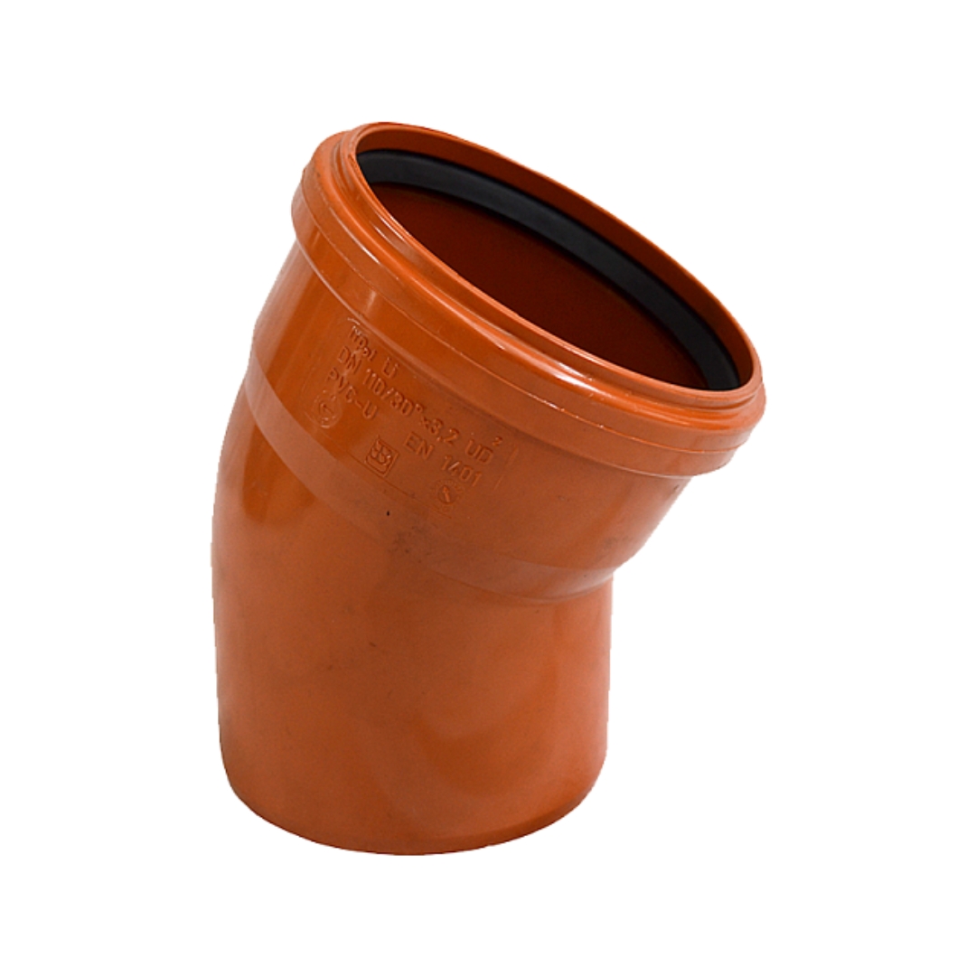 Отвод 30° для нар.канализации d=110 мм SINIKON УНИВЕРСАЛ