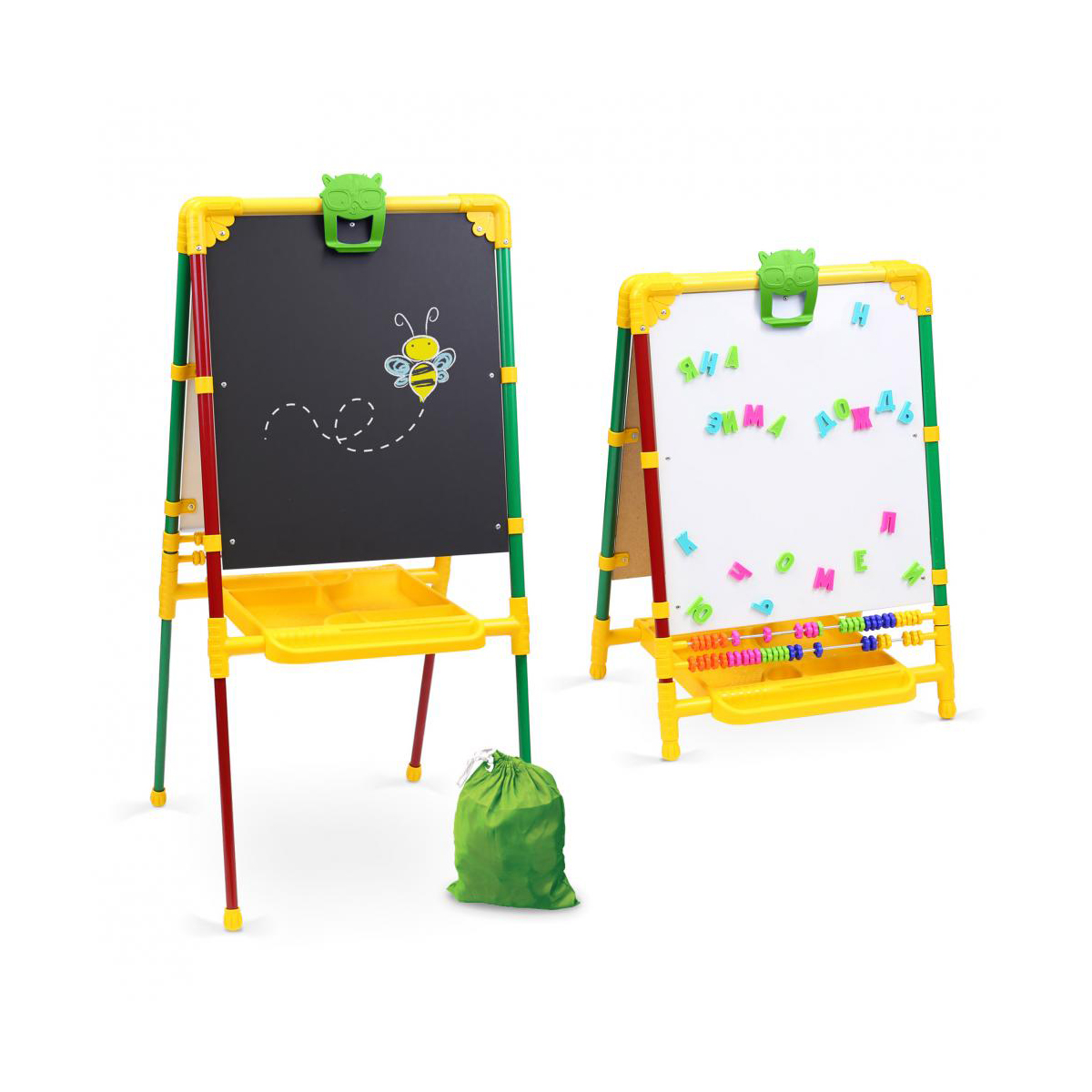 Мольберт детский двустор. с пеналом м2л/с2 (синий) (1) "ника"