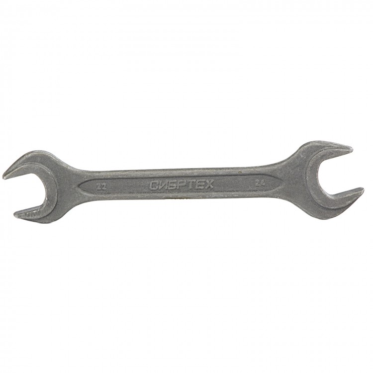 Ключ рожковый, 22 х 24 мм, CrV, фосфатированный, ГОСТ 2839 Сибртех (14330)