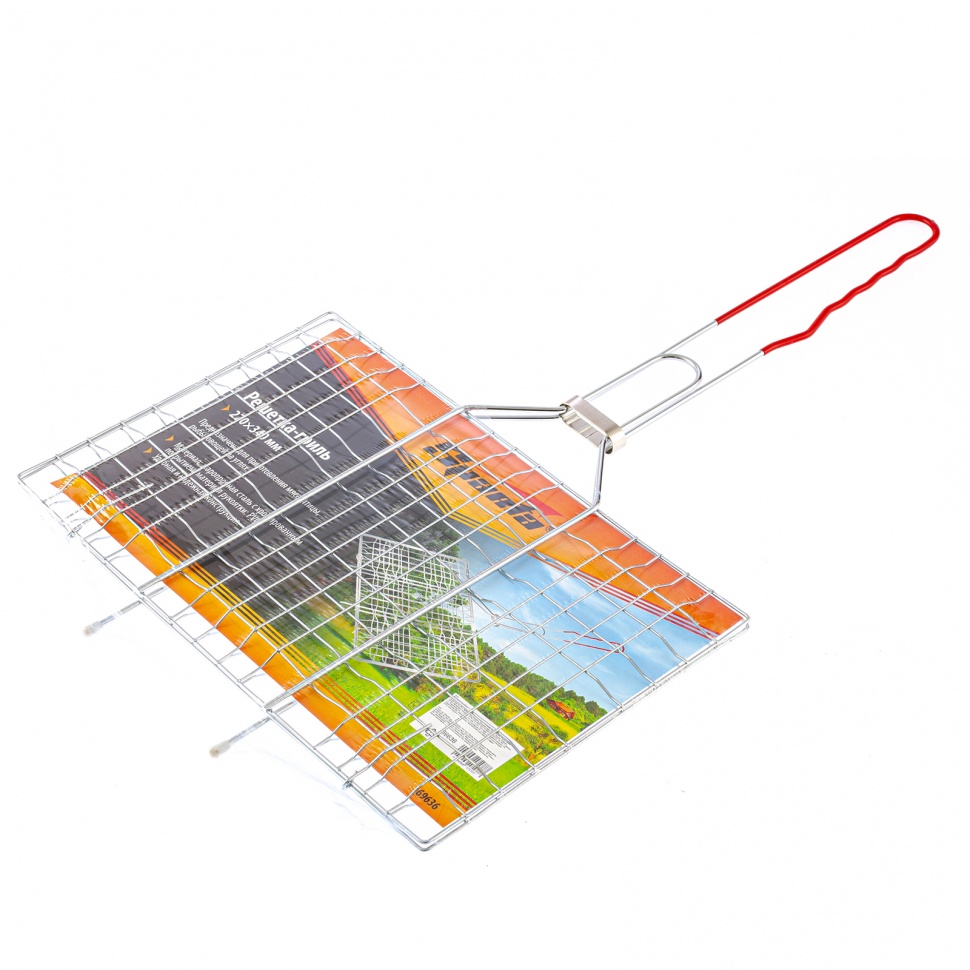 Решетка-гриль 220 x 340 мм, хромированная, PVC рукоятка Sparta (69636)