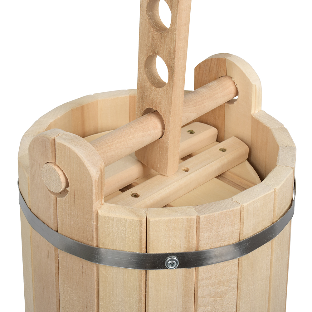 Кадка для воды и солений 10 л с гнетом и замком, липа (1) "банные штучки" 32702