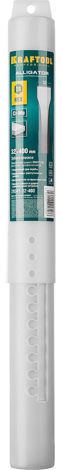 KRAFTOOL ALLIGATOR, 32 x 400 мм, HEX 28, пикообразное зубило (29341-00-400)