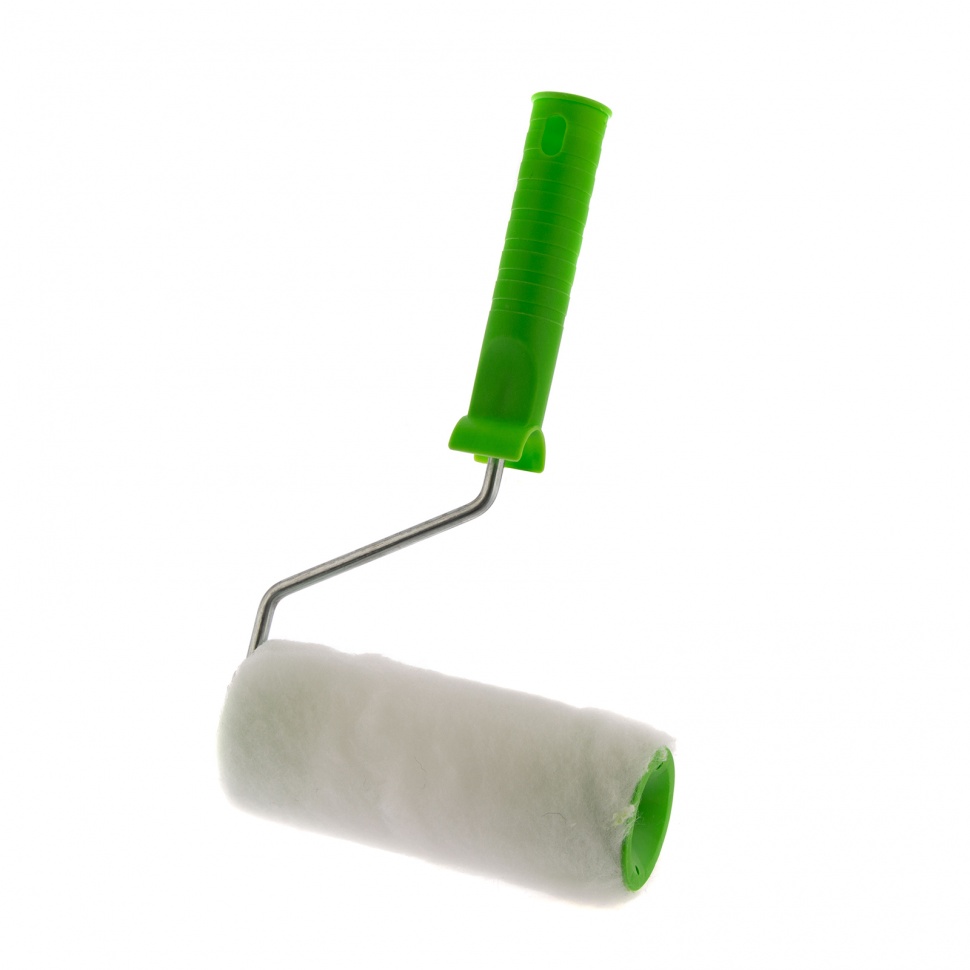 Валик "Искусственный мех" с ручкой, 150 мм, ворс 15 мм, D 48 мм, D ручки 6 мм, полиэстер Сибртех (80112)