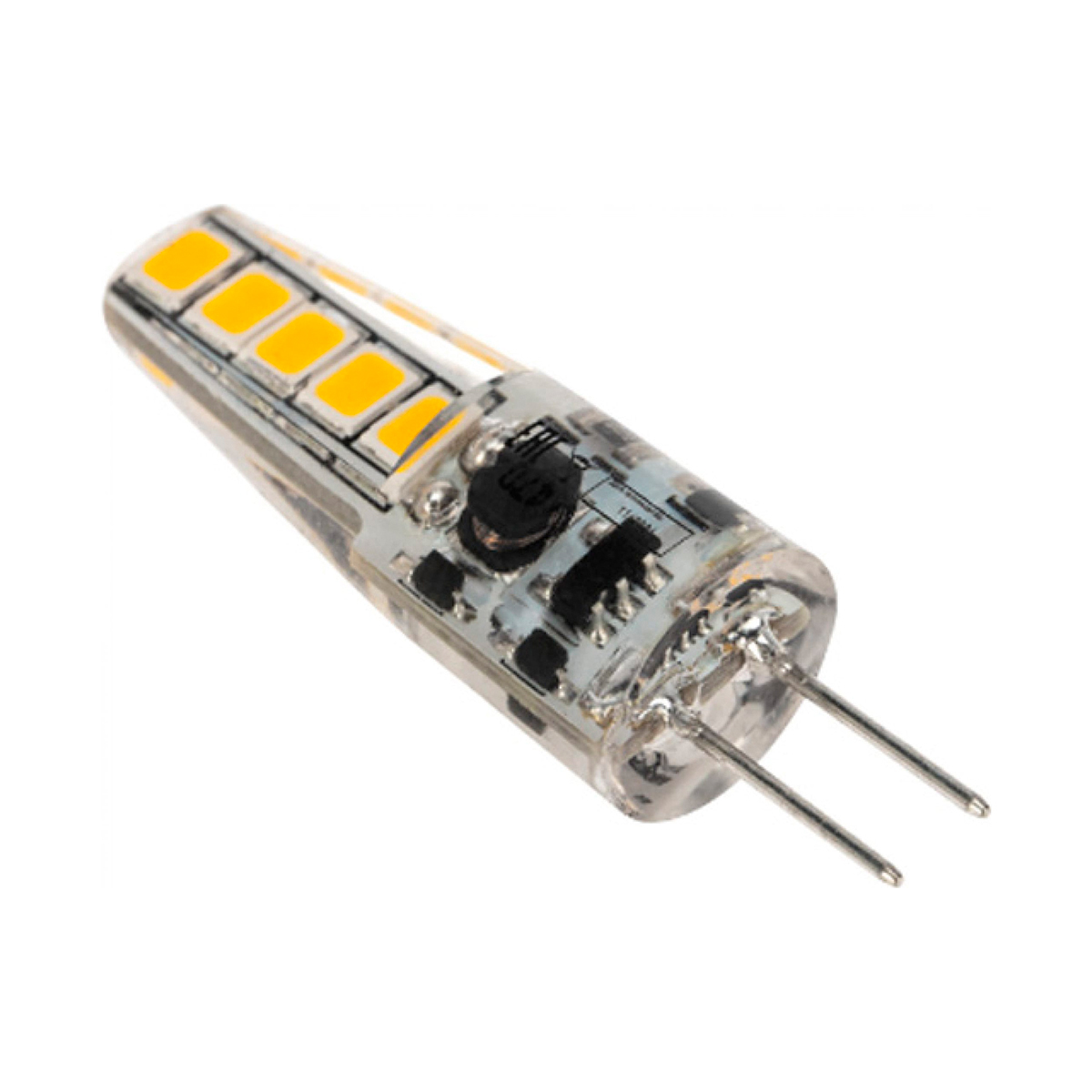 Лампа светодиодная "rexant" капсульная jc-silicon g4 12 в 2w 2700 k, теплый свет (10/500) 604-5006