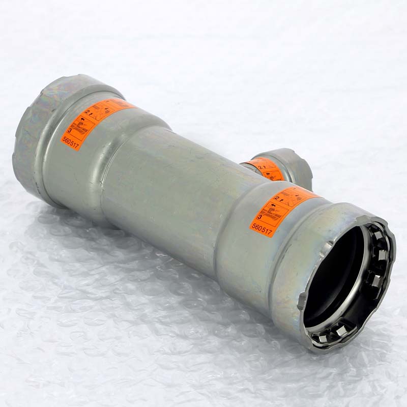 Тройник пресс оцинкованная сталь Megapress VIEGA 1"1/2 х 1/2" х 1"1/2